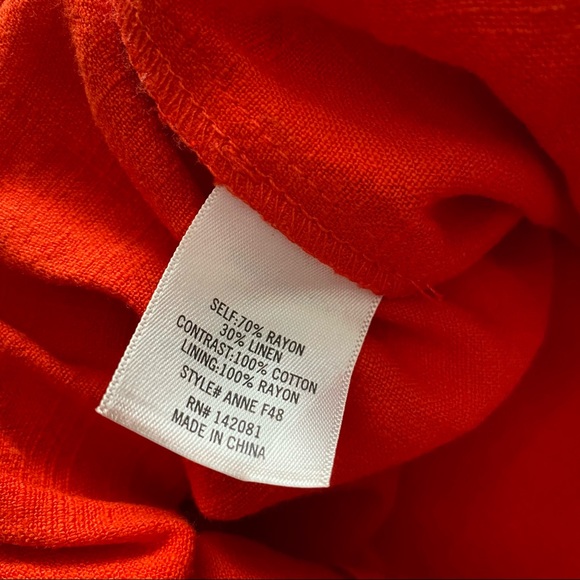 Francesca’s Miami Orange Red Eyelet Paperbag Wais… - Picture 13 of 15